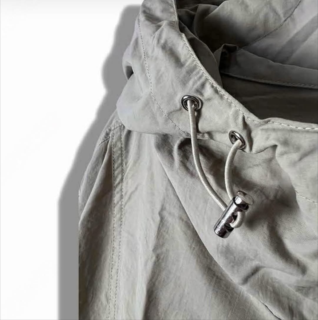 韓國斜拉鍊連帽機能衝鋒外套 防水防風 寬鬆版型