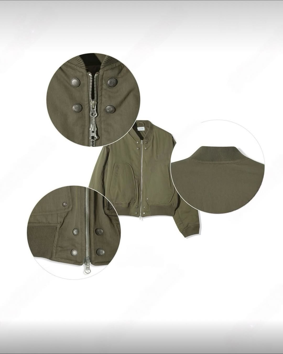 韓系短版 MA-1 飛行外套 寬鬆棒球外套 軍綠黑色