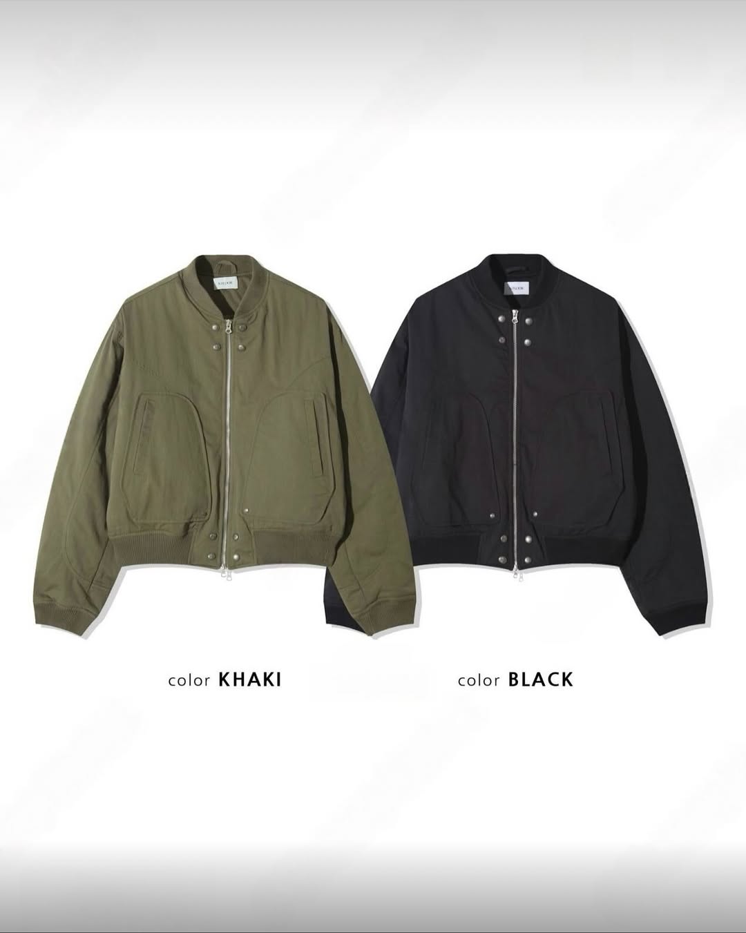 韓系短版 MA-1 飛行外套 寬鬆棒球外套 軍綠黑色