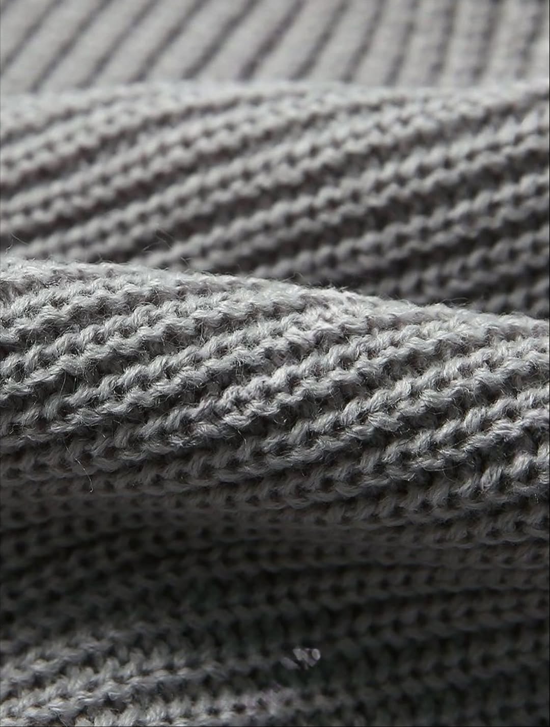 韓系針織 Polo 衫 寬鬆長袖 立體紋理翻領上衣