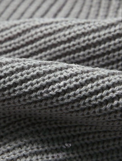 韓系針織 Polo 衫 寬鬆長袖 立體紋理翻領上衣